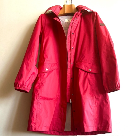 AIGLE Red Rain Coat – Size US 4/6 - Picture 1 of 16